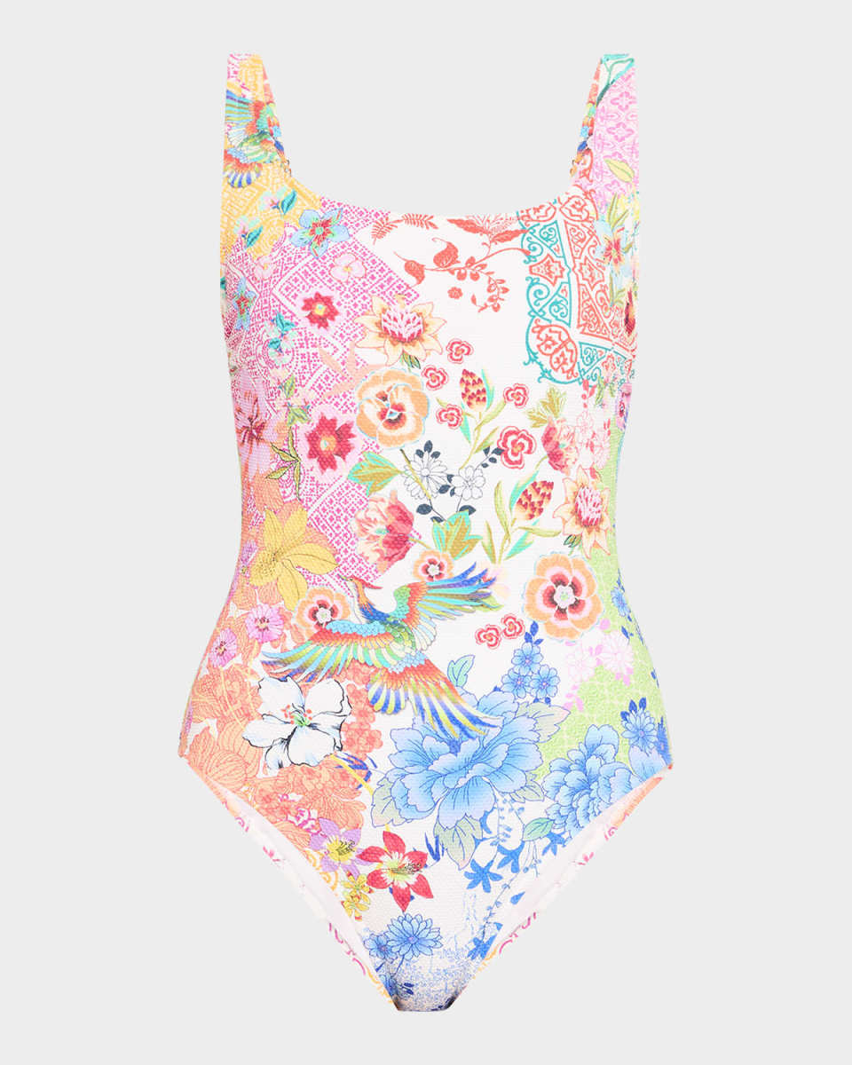 Paula Reverse Pique Tank One-Piece Swimsuit
